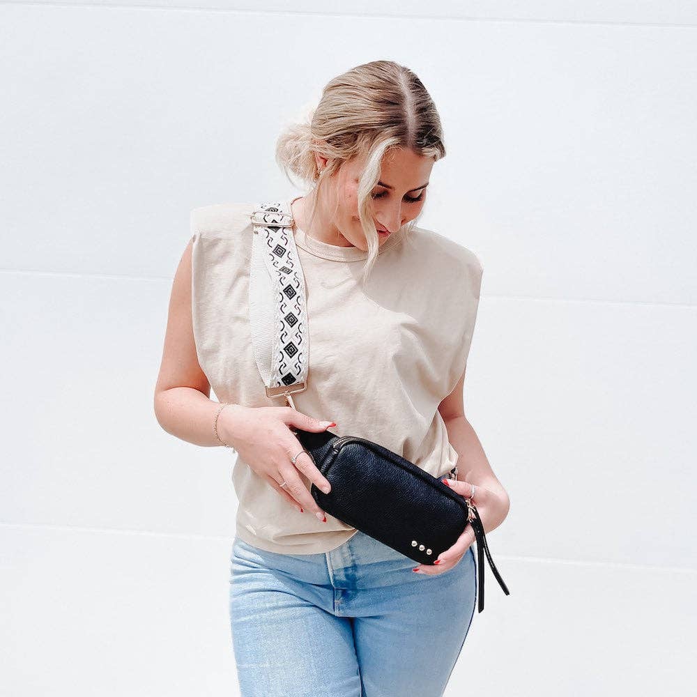 Crossbody Purse Wide Canvas Strap Bag Crossbody Bag Sling Bag Chest Bag Bum Bag Sling Purse